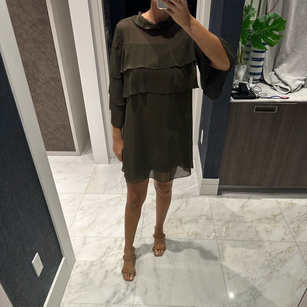 Zara Olive green dress size L